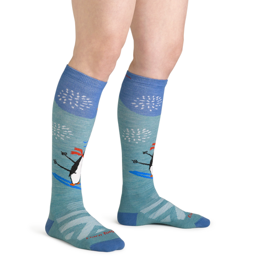 Women's Penguin Peak Over-The-Calf  Midweight Ski & Snowboard Sock-Last Chance
