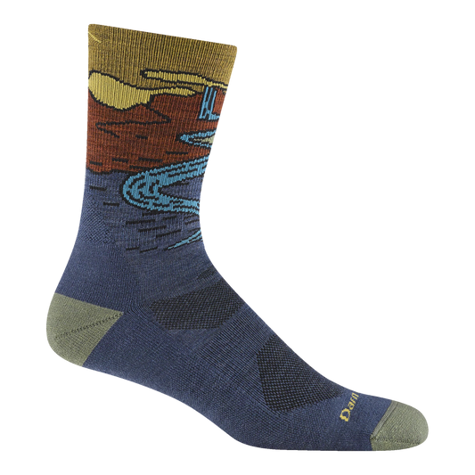 Men's Chasing Waterfalls Micro Crew Lightweight Hiking Socks